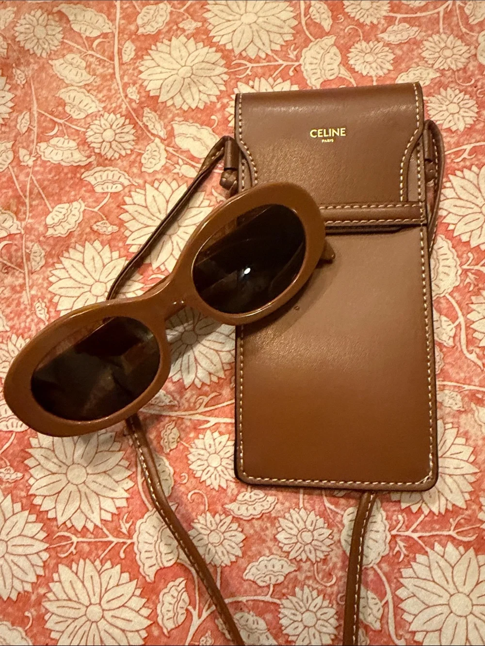 Celine Triomphe Sunglasses - Camel Acetate